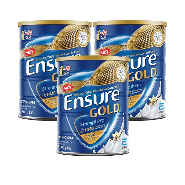 Sữa bột ensure vani/ít ngọt 800g