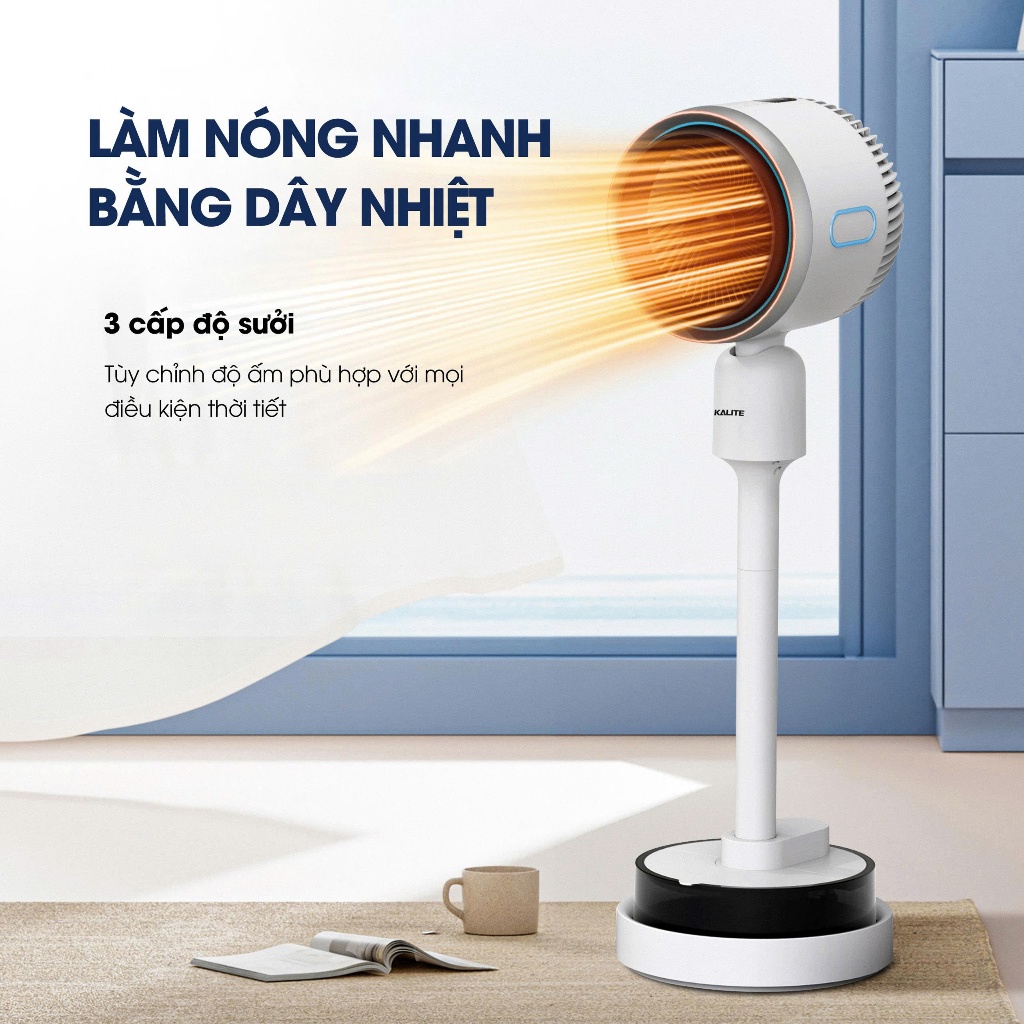 [Kalite x KOC] Quạt Điều Hòa Thông Minh All in One Kalite KSA369 4in1 - Công Nghệ Làm Lạnh Bằng Đá T