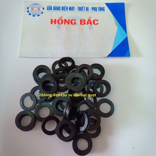 20 long đen cao su căn bạc quạt