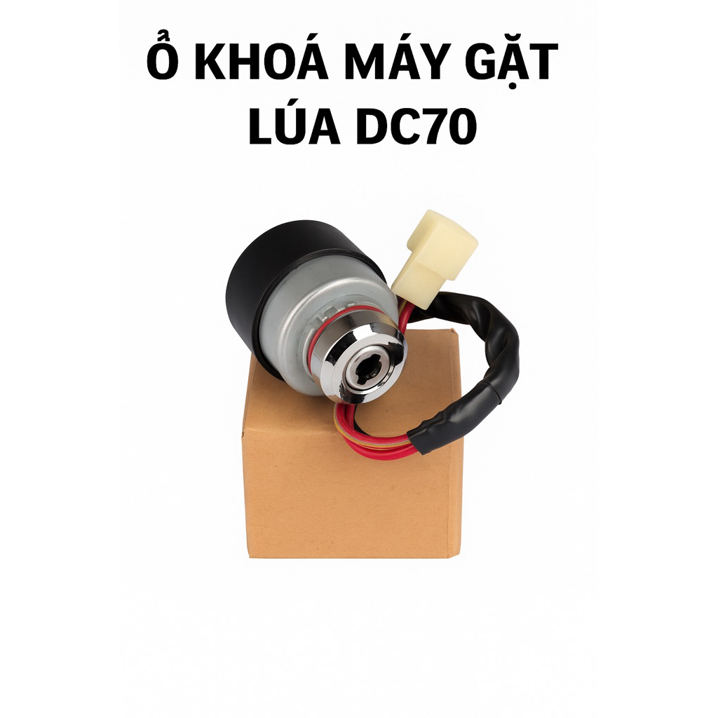 Ổ khoá + chìa khoá máy gặt lúa Kubota DC70