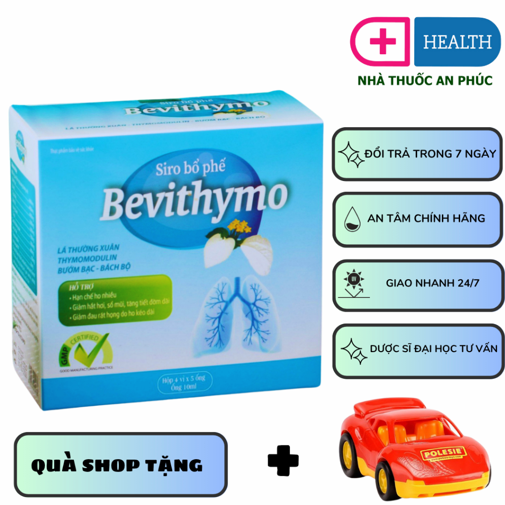 [CHÍNH HÃNG]  Siro bổ phế Bevithymo hỗ trợ giảm ho giảm sổ mũi đờm ( 20 ống )