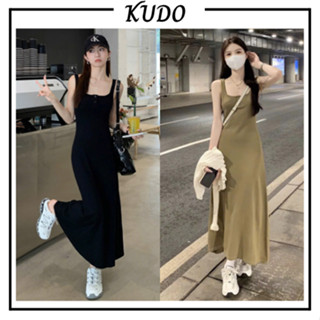 Đầm body dáng dài form ôm tôn dáng 2 dây quyến rũ tôn dáng màu đen nâu chuẩn Hàn KUDOSHOP