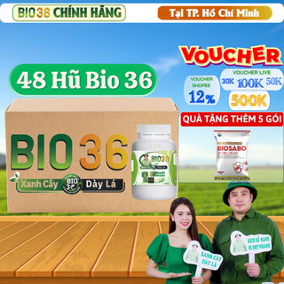   Bio36 Mua 1 Thùng Tặng 18 Hũ  Bio 36 Kích Rễ Mạnh - Bung Rễ Mạnh Đi Đọt Nhanh  Hũ 500gr  