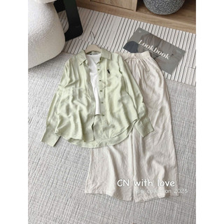  set đồ nữ sang chảnh,set đồ nữ quần dài,MẪU MỚi NHẤT bộ áo sơ mi quần dài thêu ngựa girl phố ID43 