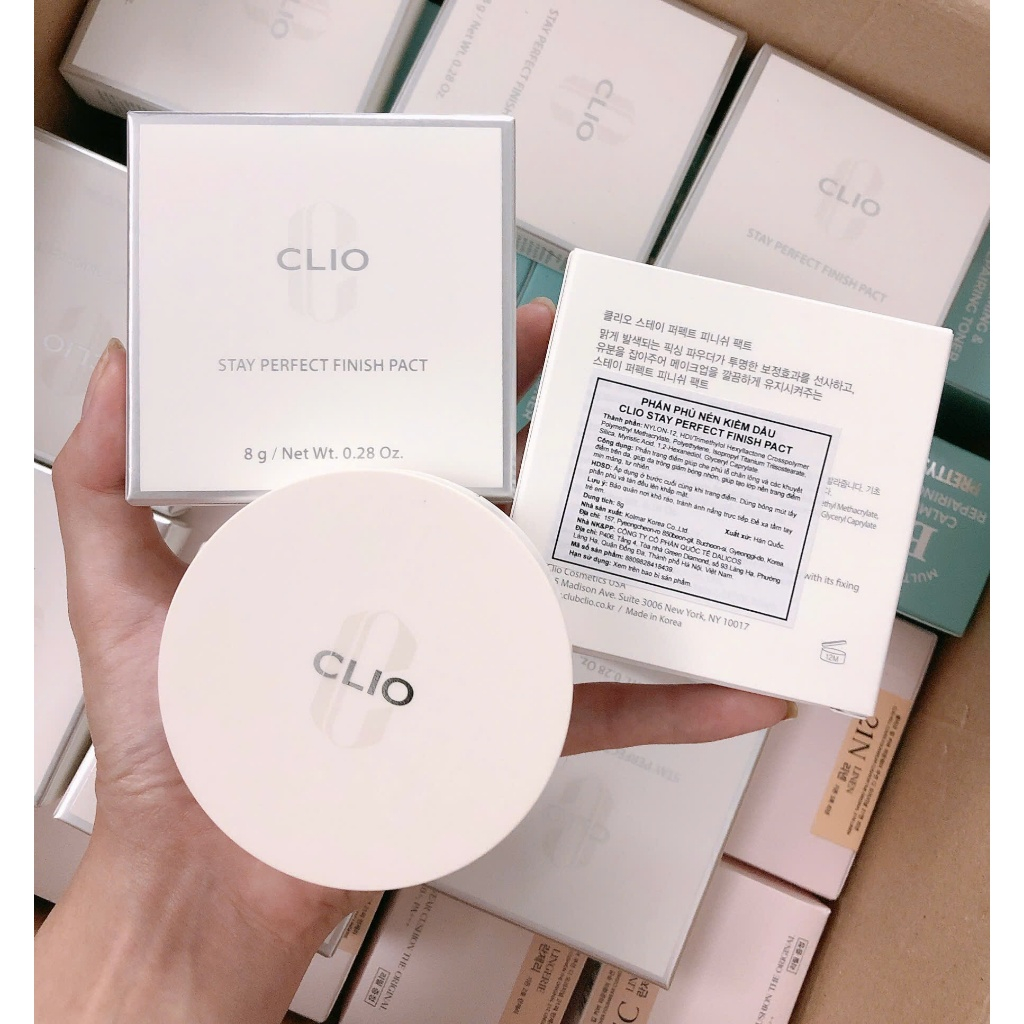 Phấn Phủ Nén Kiềm Dầu Clio Stay Perfect Finish Pact 8g