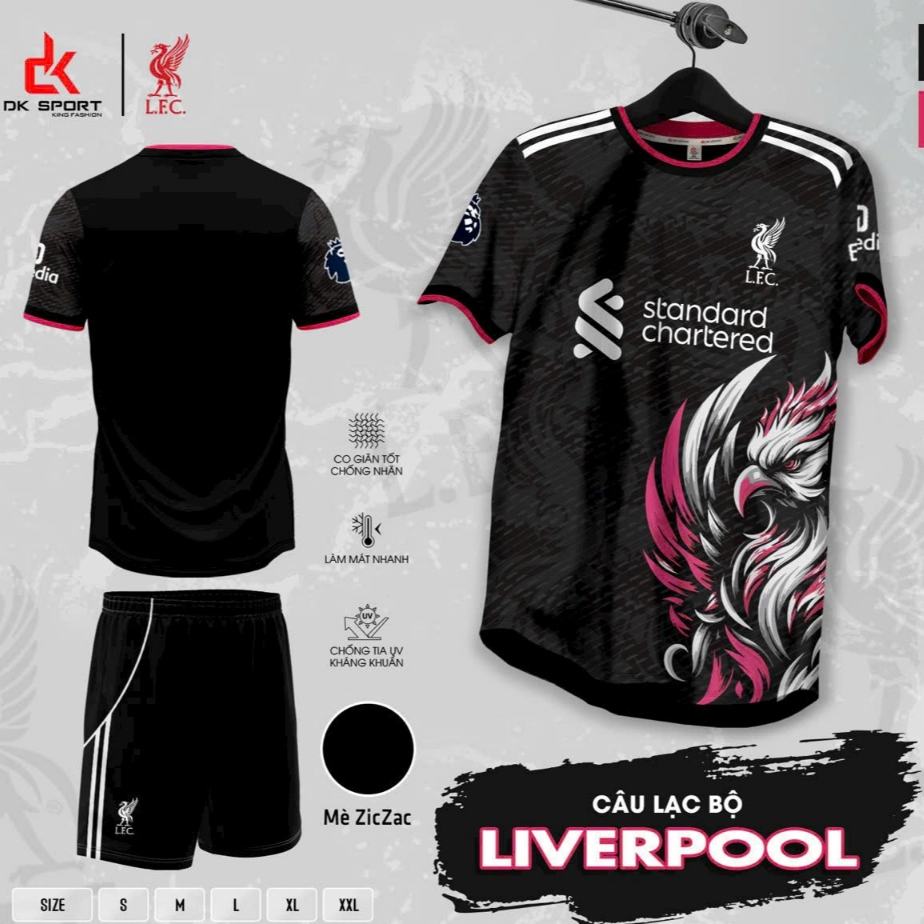 Đồ Đá Banh Độc Lạ Cực Chất - Áo Liverpool Gà Lửa S25