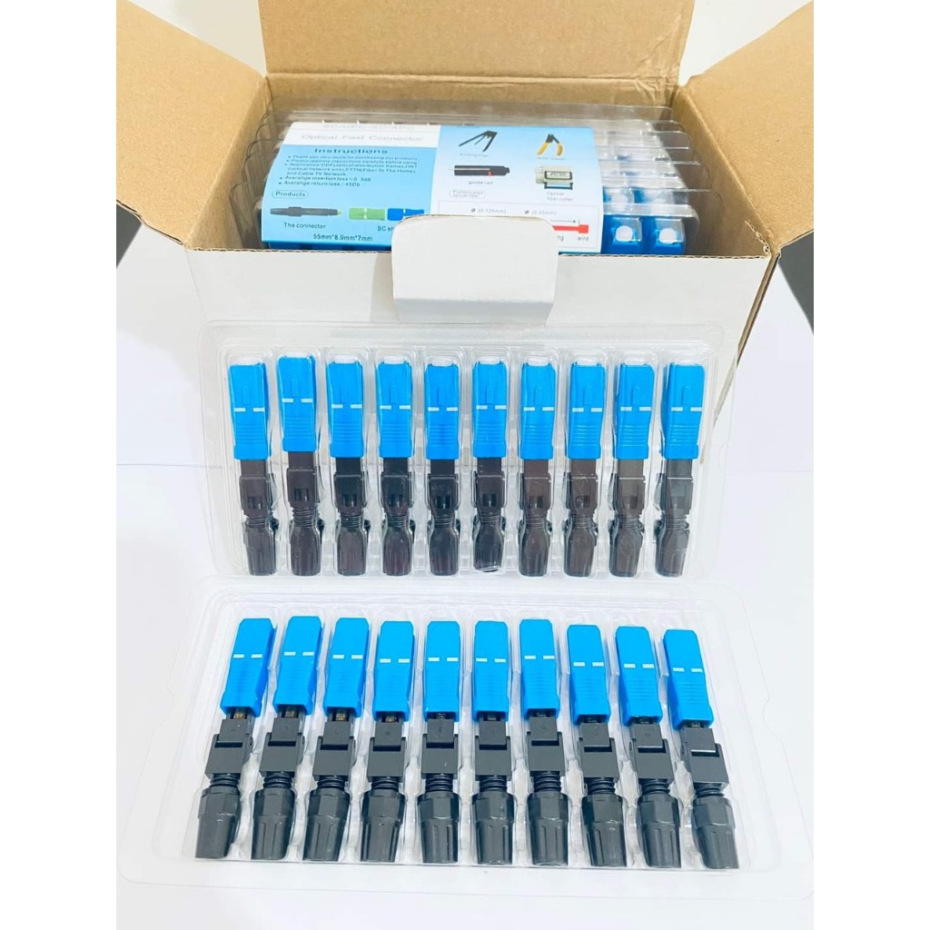 10 Đầu Fast Connector - Fastconnect Đầu Nối Nhanh Cáp Quang FTTH Gpon SC/UPC