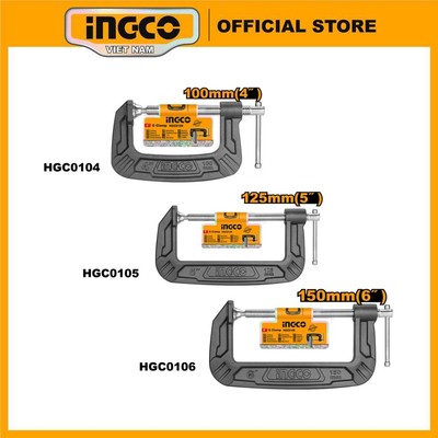 [COMBO GIÁ RẺ] Vam Kẹp Cảo chữ C, chữ G sử dụng trong công việc kẹp gỗ, kẹp tấm kim loại INGCO HGC0104 HGC0105 HGC0106
