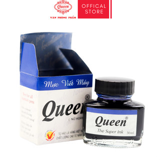  Mực Viết Máy Không Cặn 30ml Queen - Mực Xanh  Hàng Việt Nam Chất Lượng Cao  
