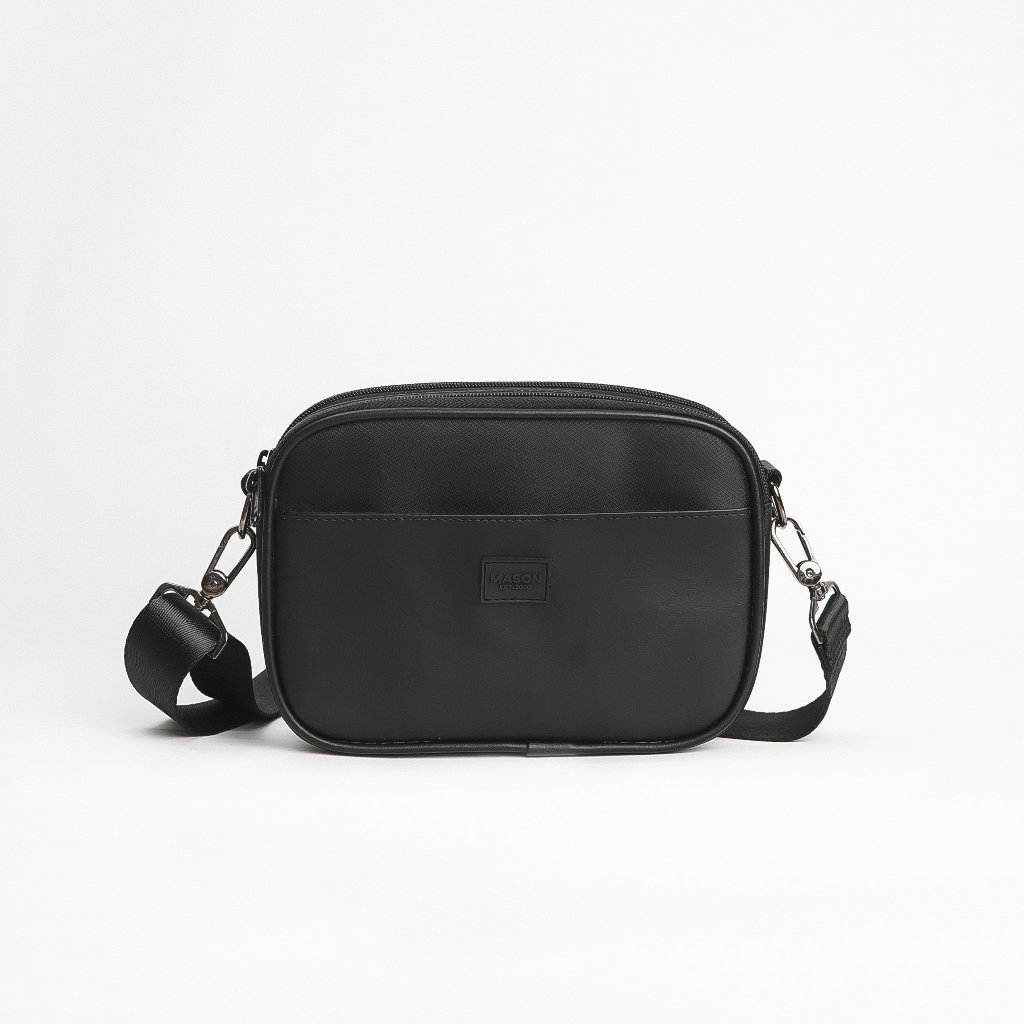 Túi đeo chéo nam nữ unisex Clutch Leather nhỏ gọn cao cấp vải Oxford chống nước thương hiệu MASON - M34