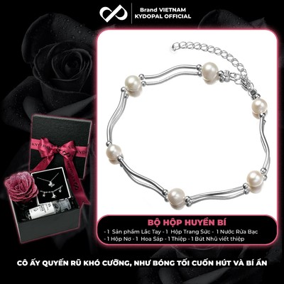 [HCM Hỏa Tốc] Lắc tay bạc nữ KYDOPAL vòng hạt trai nước ngọt mix ống bạc xoắn nữ tính trang sức 925 - PAL9C3L53