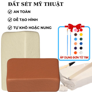 Đất sét tự khô, Đất Sét Mỹ Thuật Tạo Hình Mẫu,Làm Khuôn, Đất Sét Làm Gốm Thủ Công - 1kg