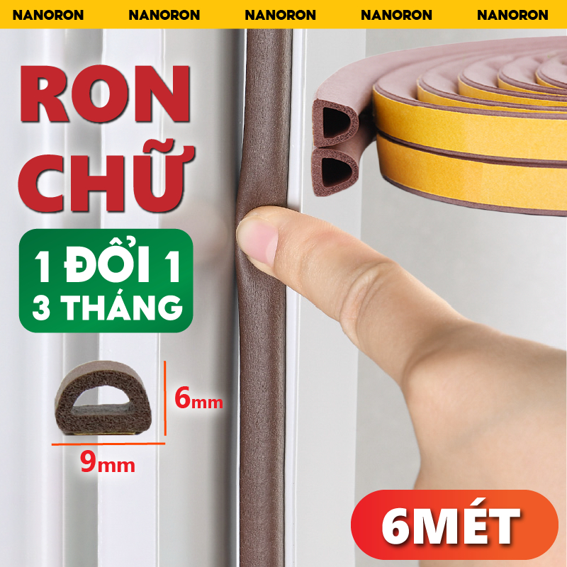 Xốp chặn khe hở khung cửa giúp cách âm, chống va đập, phù hợp mọi loại cửa NANORON