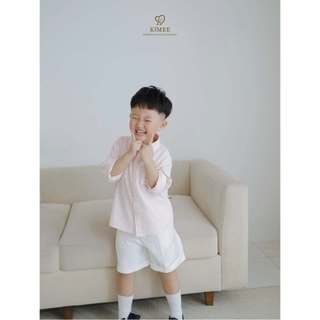 [KIMEE SHORTS] Quần Shorts Kimee Chất Liệu Thoáng Mát Màu Trắng Cho Bé Trai 8 - 42kg