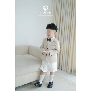[KIMEE SHORTS] Quần Shorts Kimee Chất Liệu Thoáng Mát Màu Trắng Cho Bé Trai 8 - 42kg