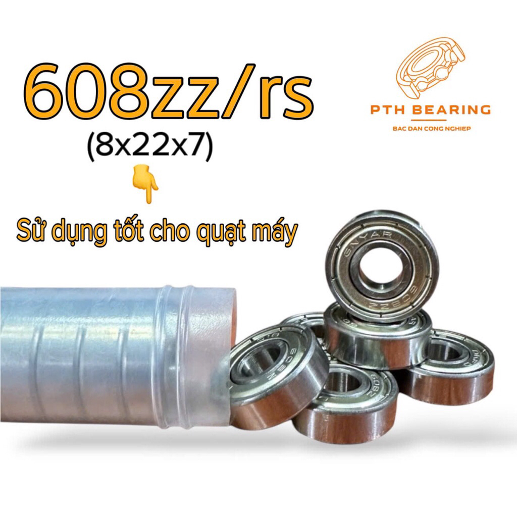 [Combo] Bạc đạn 608zz/rs Hàng Đẹp, Chất Lượng (Sử dụng tốt chon quạt máy)