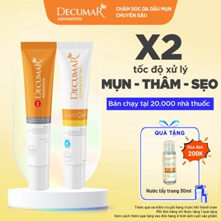 Set 2 gel bôi chấm mụn ngày - đêm Decumar 20gr hỗ trợ giảm mụn, mờ thâm sẹo do mụn - THC03, DCA01