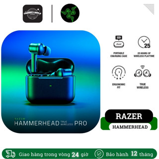 Tai nghe Bluetooth Razer Hammerhead True Wireless Pro / X - Chống Ồn Chủ Động Hybrid ANC | Âm Chuẩn THX | Led RGB