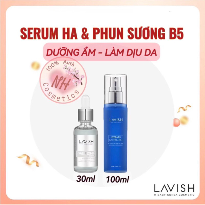 [CHÍNH HÃNG] Bộ Đôi Serum HA & Phun Sương B5 Lavish ( Korea )