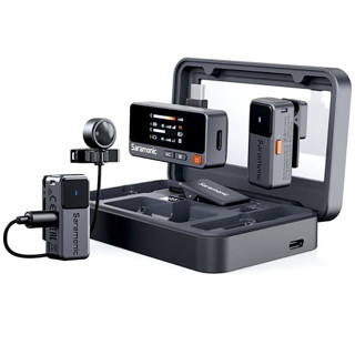  Micro thu âm Saramonic Air 02  2TX + RX + Mic cài áo  dùng cho máy ảnh điện thoai 