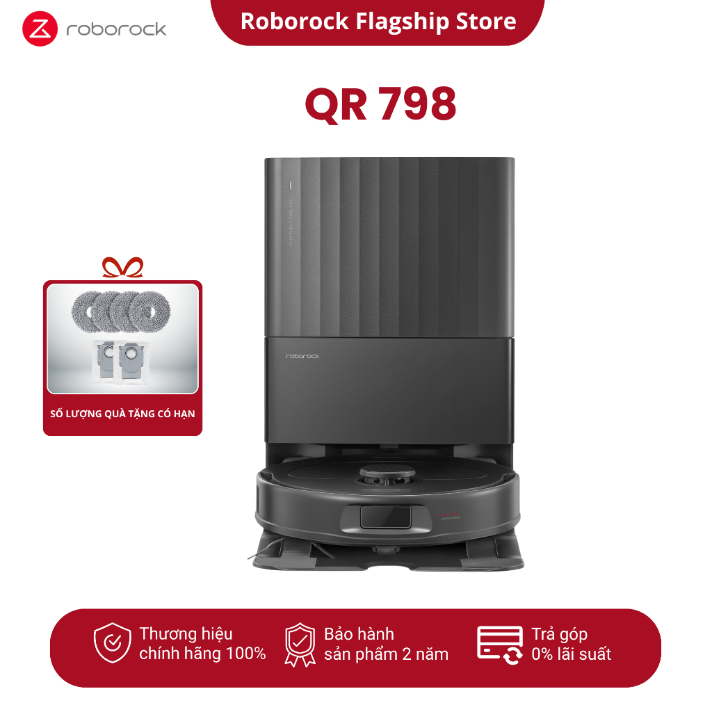 Robot hút bụi lau nhà Roborock QR 798 - Lực hút 10000Pa