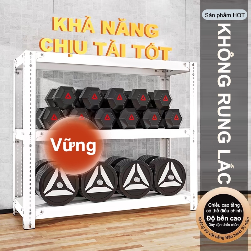 BMZAR Kệ Sắt V Lỗ Tấm Thép Dày Kệ Để Đồ Chịu Tải 50kg/Tầng Kệ Sắt Lắp Ghép Da Năng 3-6 Tầng | BigBuy360 - bigbuy360.vn