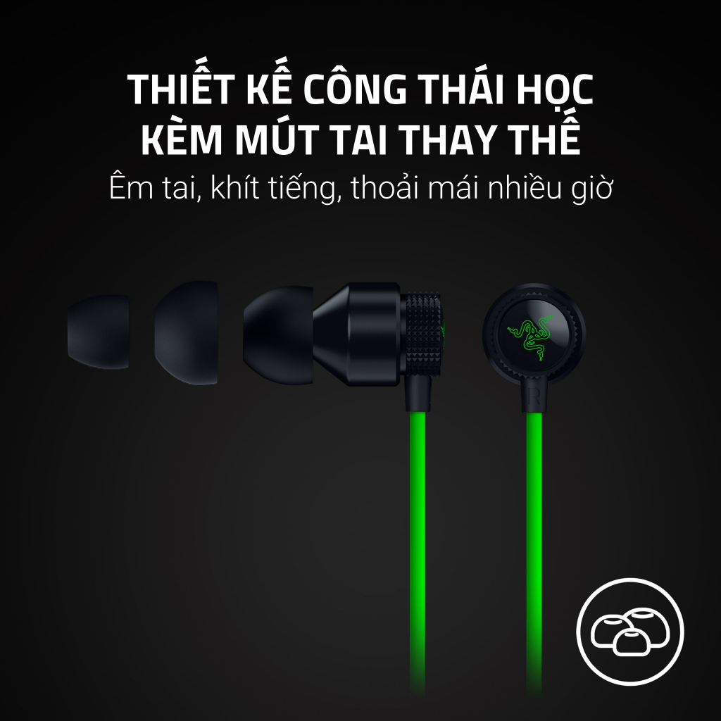 Tai Nghe Nhét Tai Razer Hammerhead V3 | Có Dây | Chống Rối | Driver 11mm | 7.1 THX | 3x Eartip Silicon | BigBuy360 - bigbuy360.vn