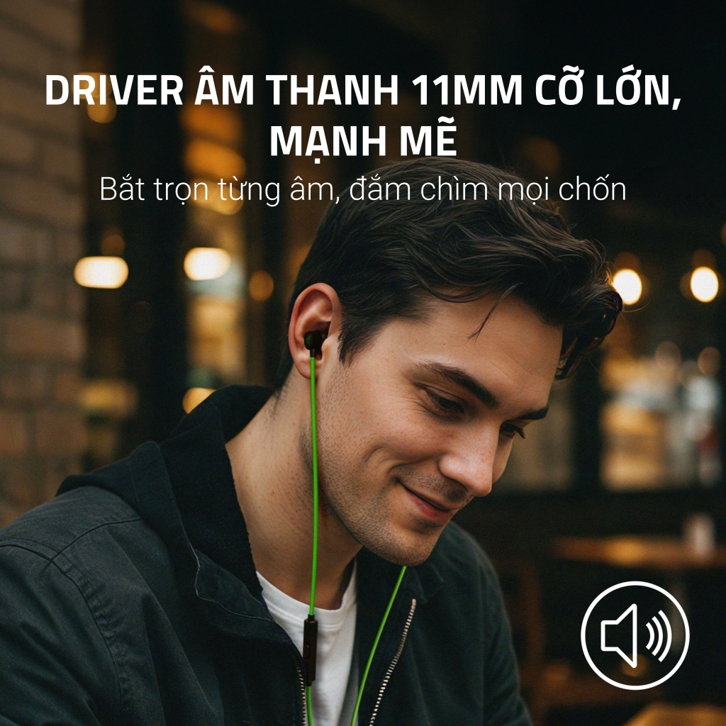 Tai Nghe Nhét Tai Razer Hammerhead V3 | Có Dây | Chống Rối | Driver 11mm | 7.1 THX | 3x Eartip Silicon | BigBuy360 - bigbuy360.vn