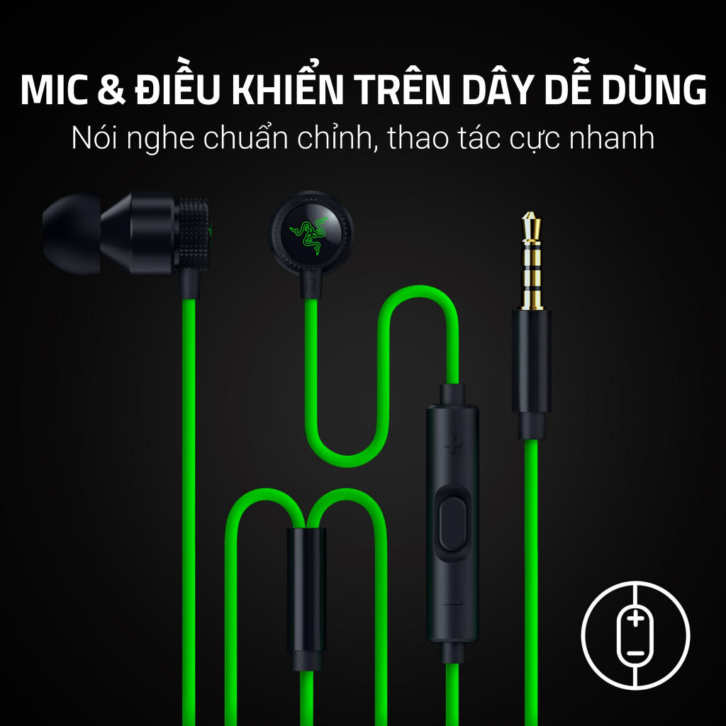 Tai Nghe Nhét Tai Razer Hammerhead V3 | Có Dây | Chống Rối | Driver 11mm | 7.1 THX | 3x Eartip Silicon | BigBuy360 - bigbuy360.vn