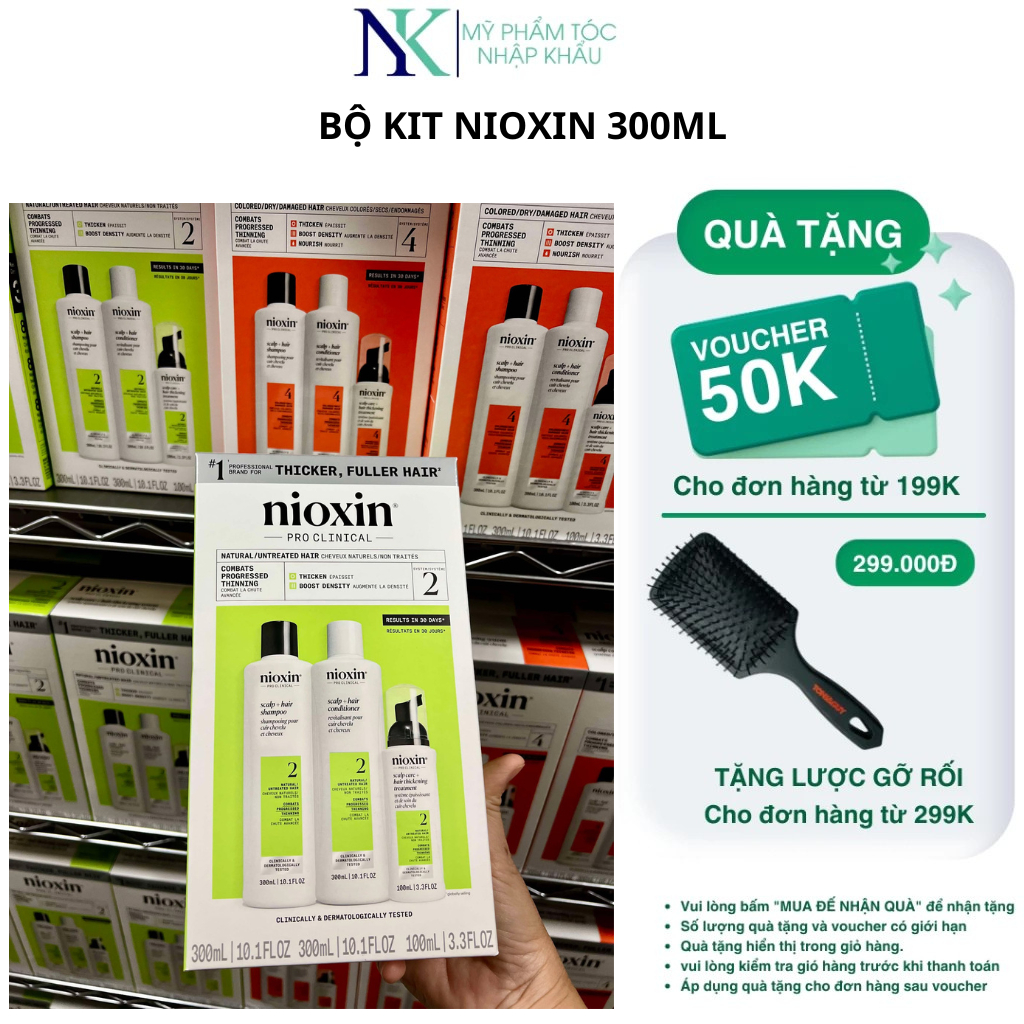 BỘ DẦU GỘI NIOXIN TRIALKIT CHỐNG RỤNG TÓC 300ML