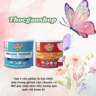(Thóc Gạo Shop 89) (Hàng nội địa date 2026) Sữa hữu cơ Earth's Best organic 595gr màu xanh/đỏ dành cho bé