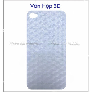 Miếng dán Skin Carbon iPhone 4/ 4s dành cho mặt lưng, cạnh viền cao cấp chống trầy xước