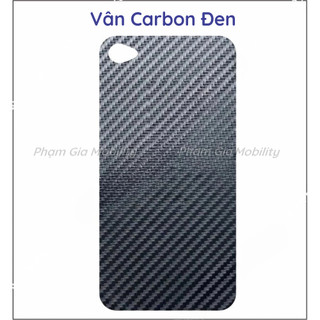 Miếng dán Skin Carbon iPhone 4/ 4s dành cho mặt lưng, cạnh viền cao cấp chống trầy xước
