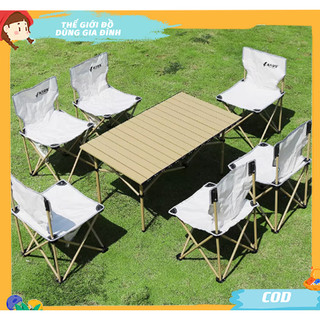 Ghế xếp cắm trại Ghế Camping Câu Cá Dã Ngoại Bàn Ghế Xếp Du Lịch đa năng