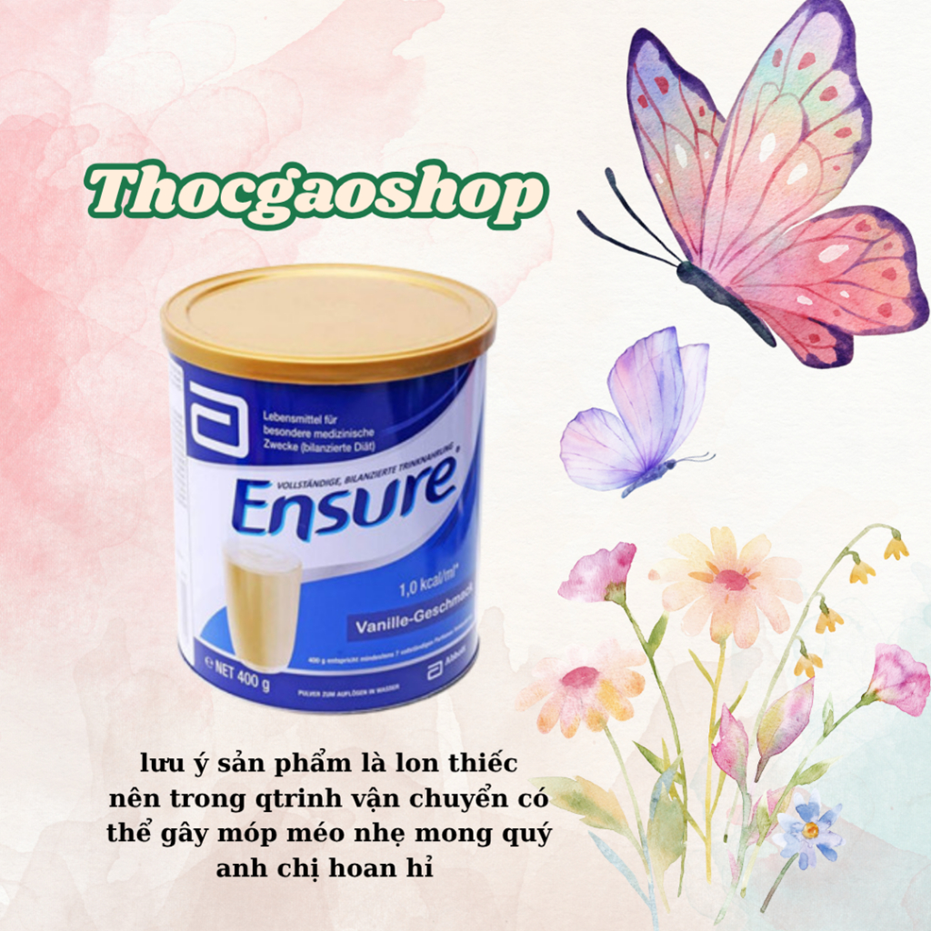 (Thóc Gạo Shop 89) (HÀNG NHẬP KHẨU - HSD 8.2026) Sữa Bột Ensure Đức 400g dành cho người trên 12 tuổi