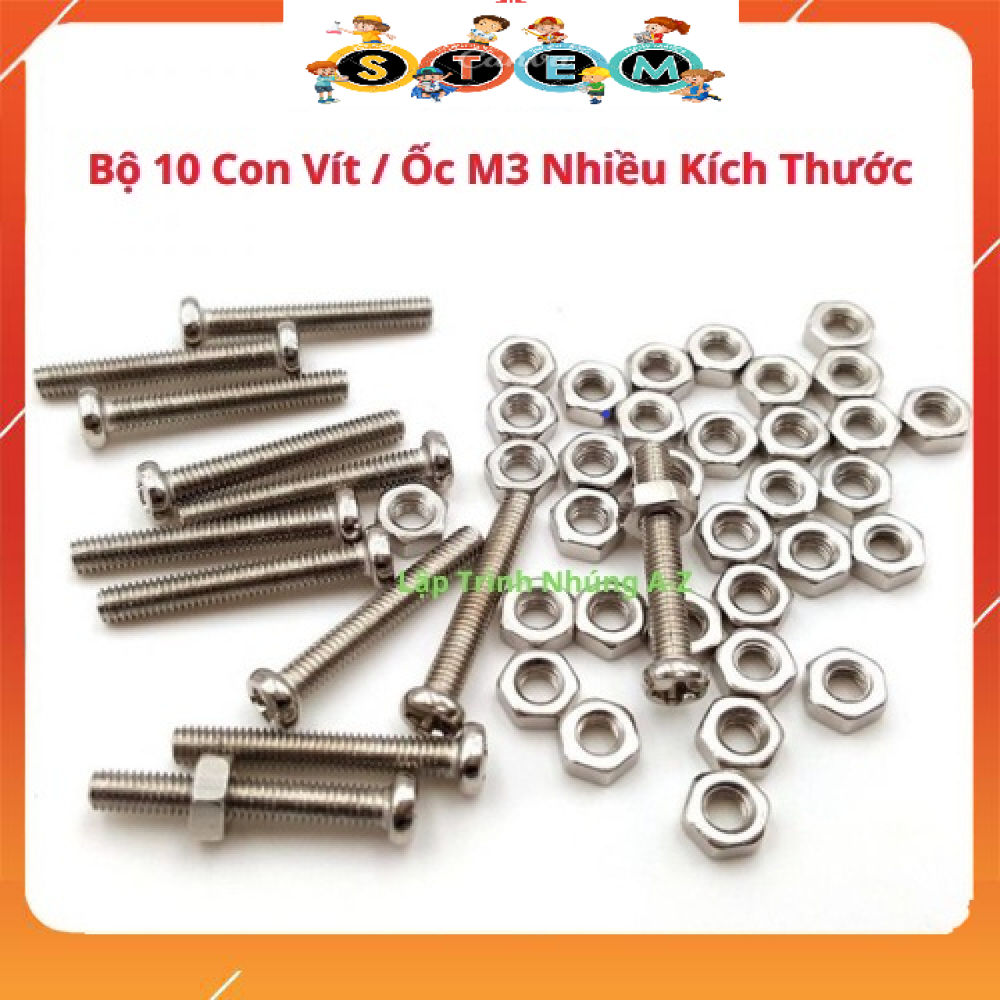 [Stem A-Z][G99] Combo Gói Nhiều Loại Ốc Vít M3