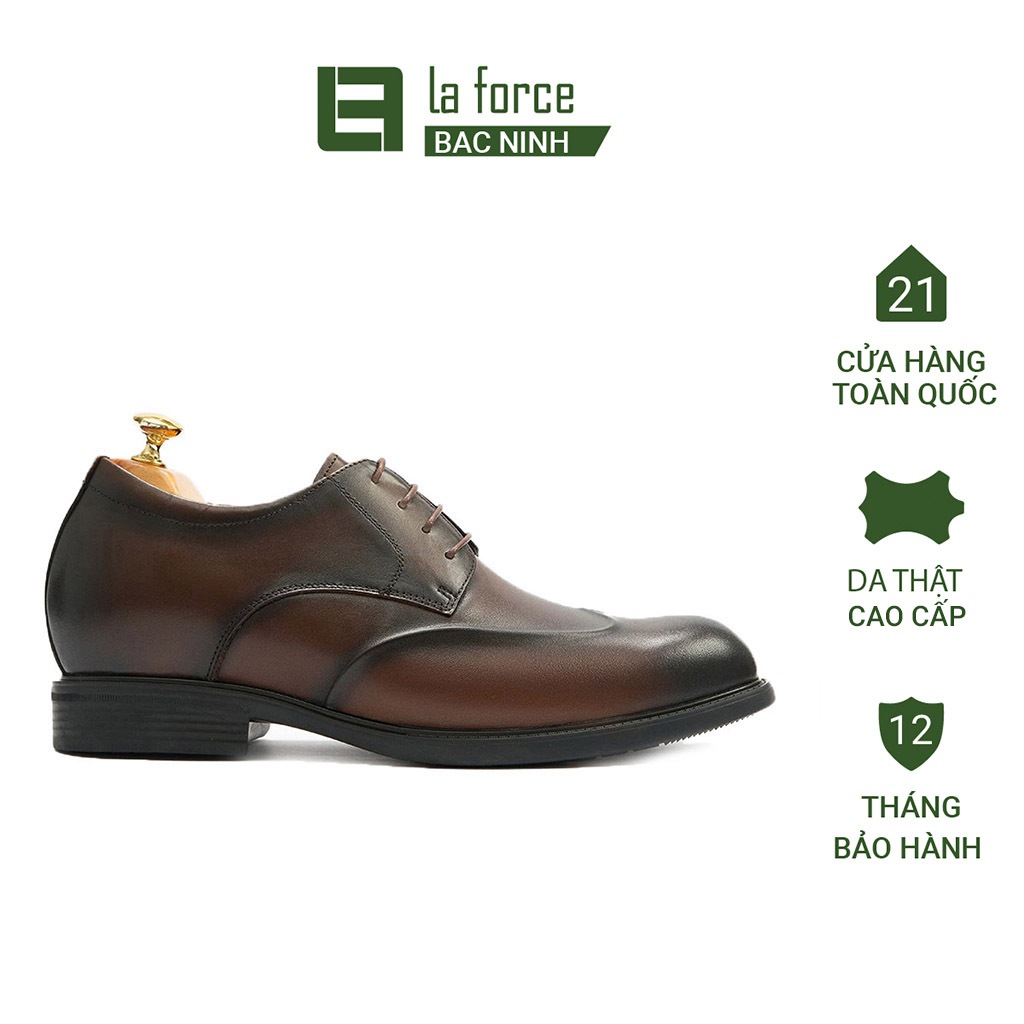 Giày tây Derby Wingtip tăng chiều cao thời trang Laforce Bắc Ninh GCLAA702-6-CF-BN