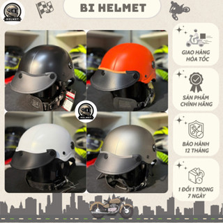 Mũ Nón Bảo Hiểm Sơn Nhúng Nửa Đầu 1/2 Cao Cấp Nhiều Màu Đẹp Cho Nam Nữ Đội Gọn Nhẹ Êm Bền Chống Trầy