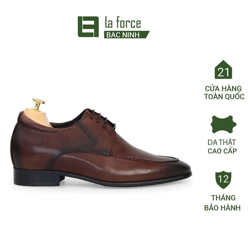 Giày tăng cao nam da bò cao cấp thiết kế Apron Toe Derby Laforce Bắc Ninh GCLAXL911-A6-N-BN