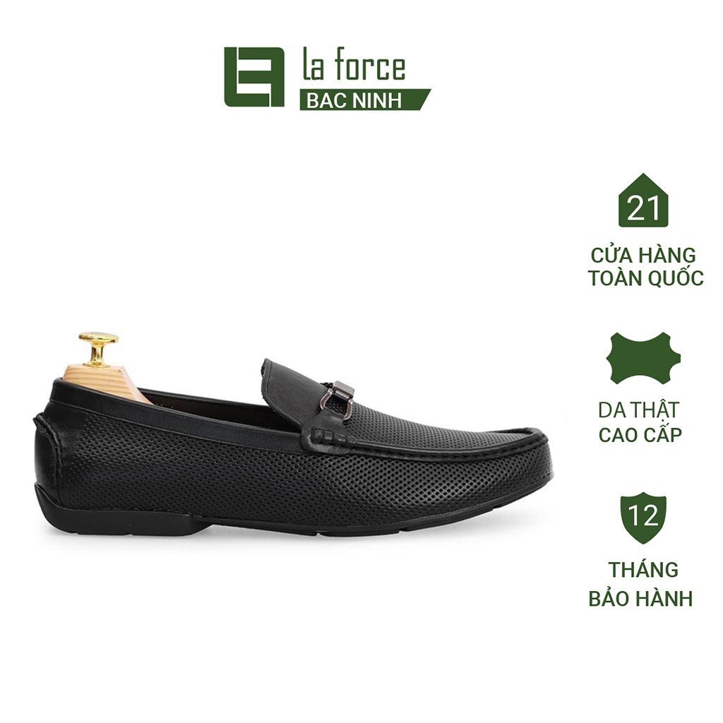 Giày da nam Laforce Bắc Ninh da bò cao cấp dáng Horse Bit Loafer họa tiết đục lỗ GNLA20-1-D-BN
