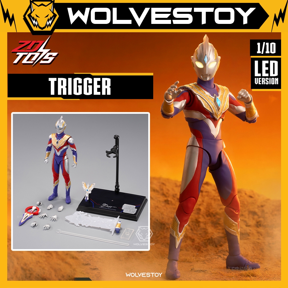 Mô Hình ZD Toys Siêu Nhân Điện Quang Ultraman Trigger Multi Type Led Version 1/10 Action Figure