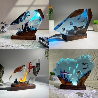Tổng Hợp 30 Mẫu Đèn Epoxy Resin Pha Lê 3D Cao Cấp – Đèn Ngủ, Decor Bàn Làm Việc Handmade Nghệ Thuật