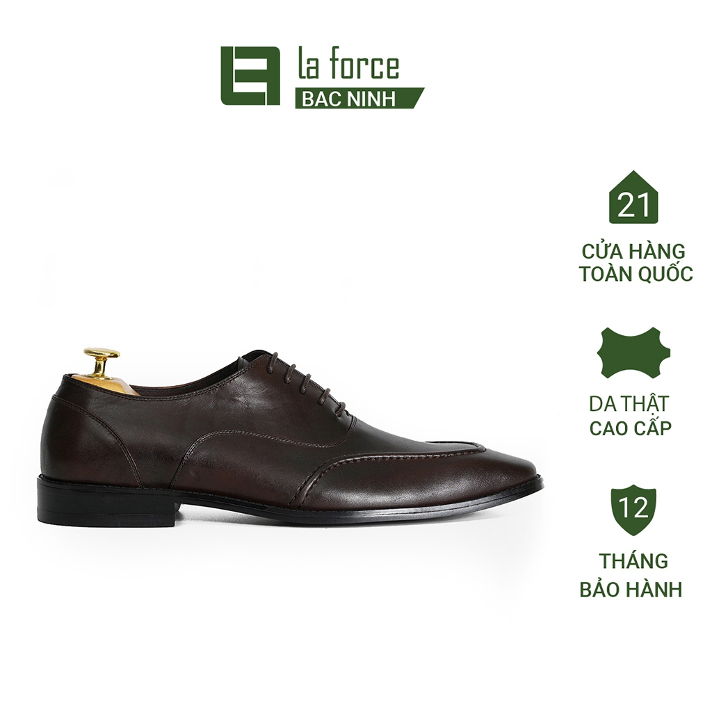 Giày tây nam da bò cao cấp buộc dây Apron Toe Oxford Laforce Bắc Ninh GNLA0920-N-BN