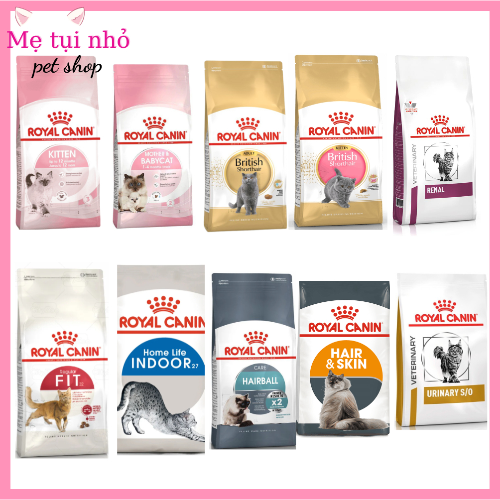  Túi 2kg Royal Canin Thức Ăn Hạt Cho Mèo Baby cat Indoor Fit Kitten Hairball,Hair & Skin 