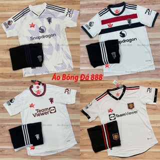 Bộ Quần Áo Bóng Đá CLB Manchester United, Áo Đá Banh Mu Sân Khách 2025 - Vải Polyester Gai Thái