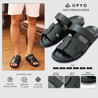  Dép Nam Quai Ngang Upyo Vero Đế Cao Su Chống Trơn Tăng Chiều Cao Dép Da Bảo Hành 1năm  Vero-UD46  