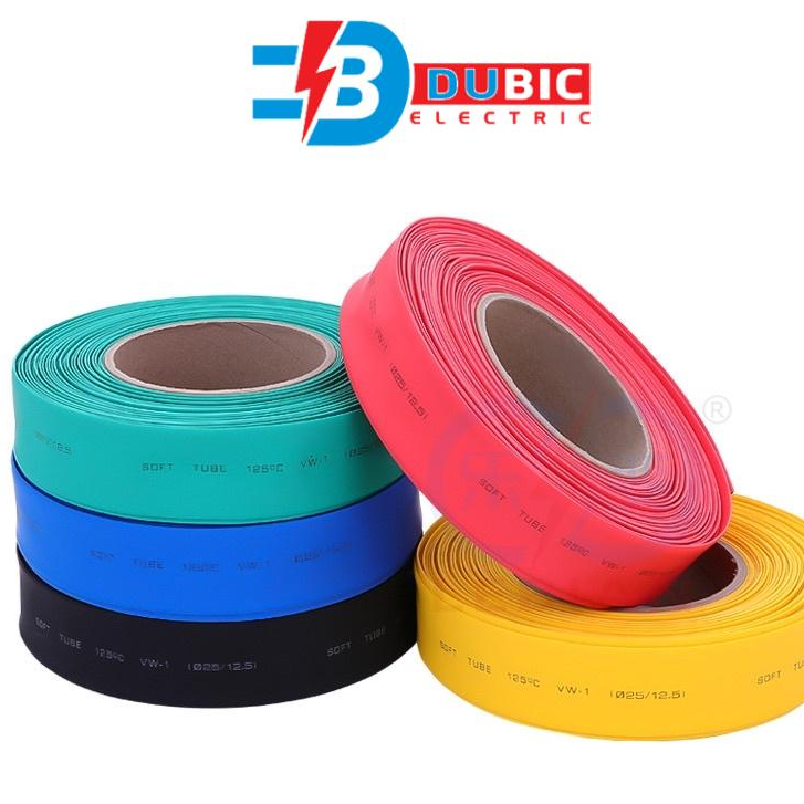 (1-2mét) ống gen co nhiệt size lớn xanh - đỏ - vàng - đen - dài 1 mét dubic electric