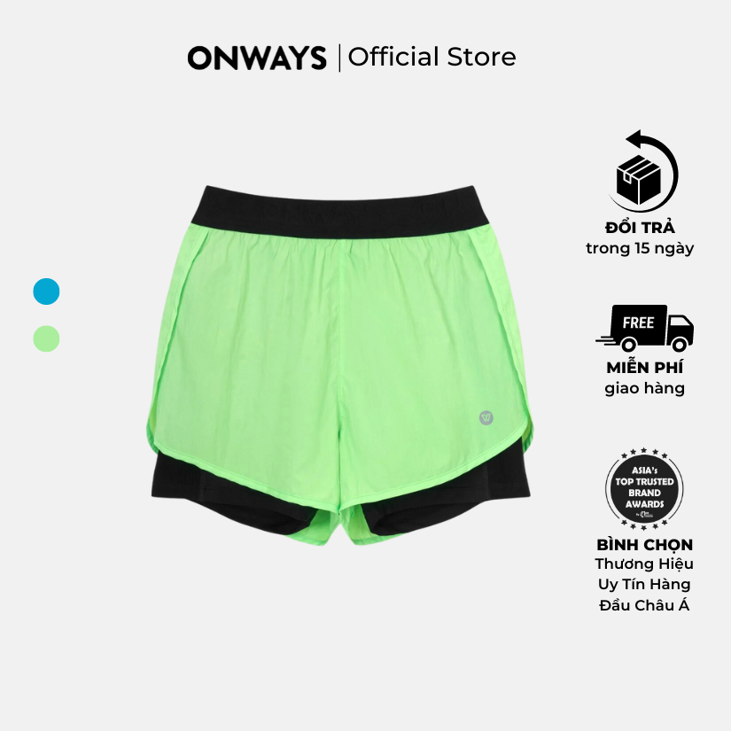 ONWAYS Quần Short Thể Thao Nữ Có Lớp Lót, Co Giãn 4 Chiều, Mỏng Nhẹ VIVIAN W24166