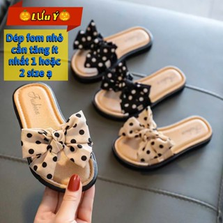 Dép Nơ Chấm Bi Cho Bé Gái Siêu Xinh Chuẩn Loại 1 cao cấp 2025,2 màu sắc,đế chống trơn,dép lê bé gái