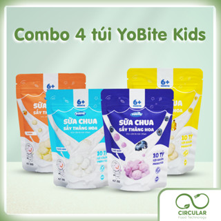 COMBO 4 Túi Zip 20G Mix Vị x Sữa Chua Sấy Thăng Hoa YoBite Cho Bé Ăn Dặm Giúp Hỗ Trợ Tiêu Hóa